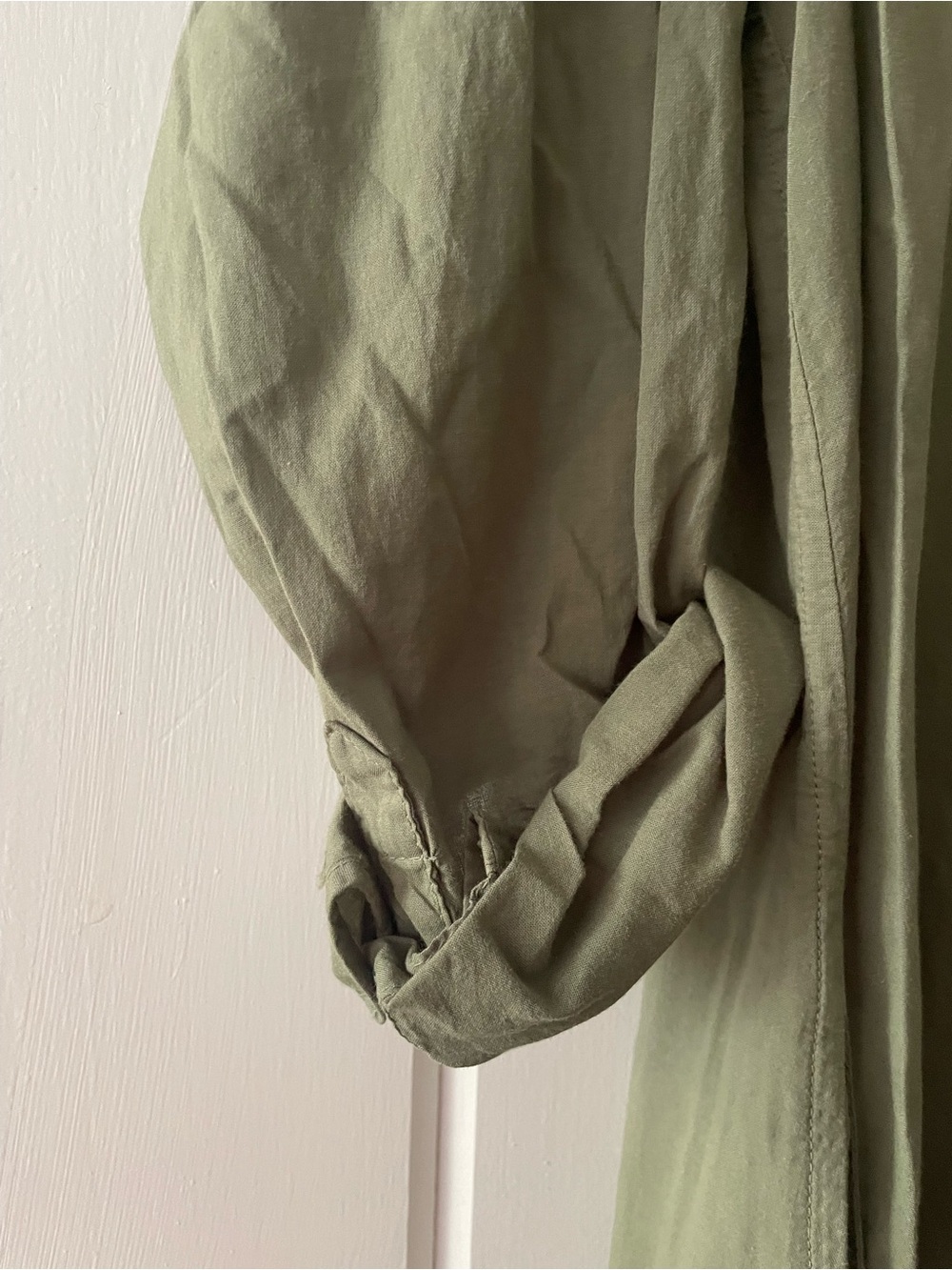 Xirena Button-Front Shirtdress in Olive Green NWT oversized size xs - Picture 5 of 8